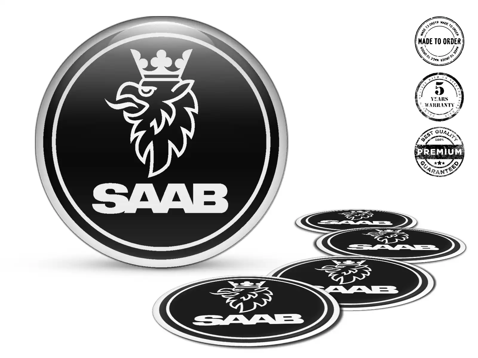 Saab Individuelle Dome-Sticker Felgenplaketten-Stil